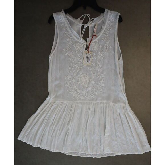 Anthropologie RAGA Women's Sz S White Sheer Love Short Dress - Picture 7 of 12